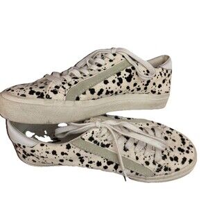 Chic Madewell Sidewalk Low-Top Sneakers in Spatter-Painted REAL Calf Hair 6M
